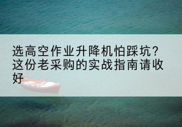 祁东高空作业升降机厂家推荐-选高空作业升降机怕踩坑？这份老采购的实战指南请收好